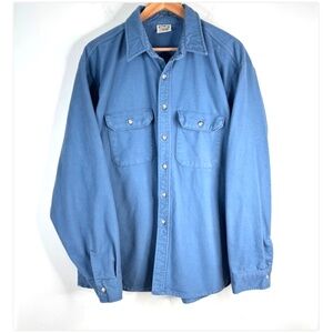 VTG Five Brother Heavyweight Chamois Shirt 2XLT Brushed Cotton Flannel Utility